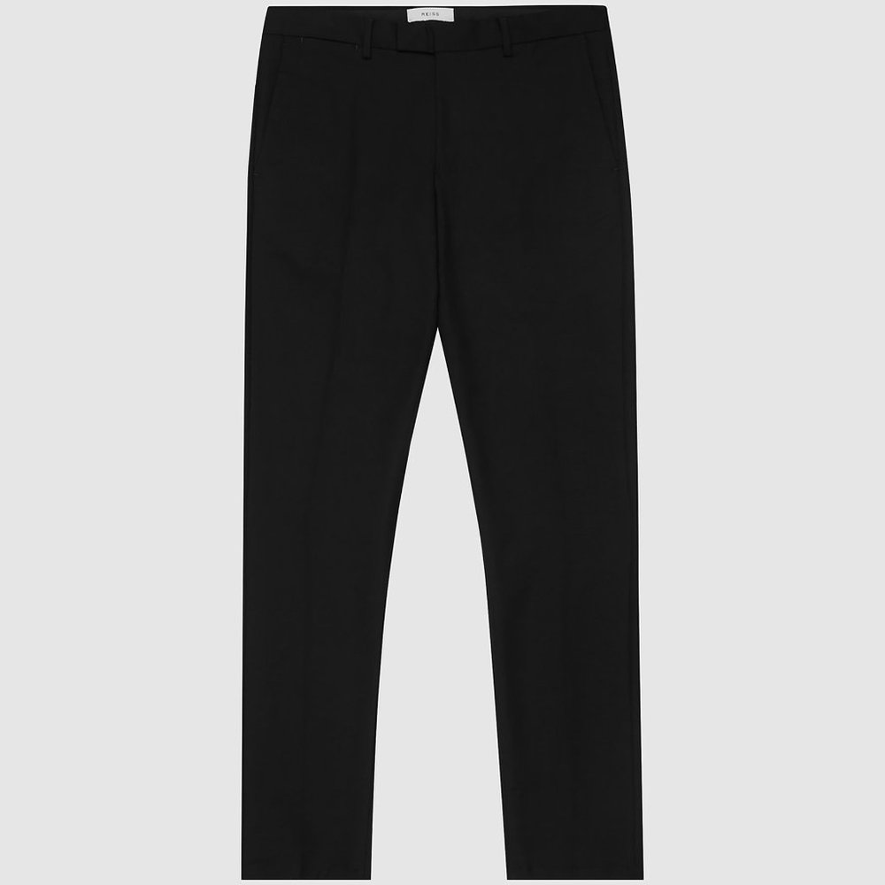 Reiss Slim Fit Chinos, Men's 28, Black Eastbury Pants